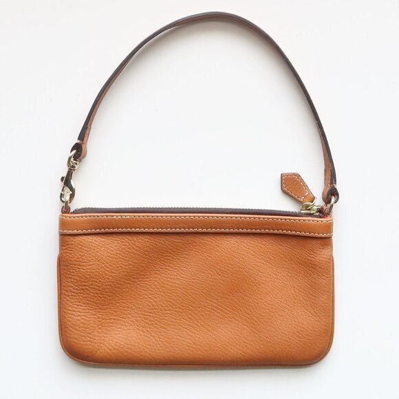 Dooney and Bourke Tan / Brown Leather Wristlet, Handbag, Purse, Wallet - Picture 12 of 13